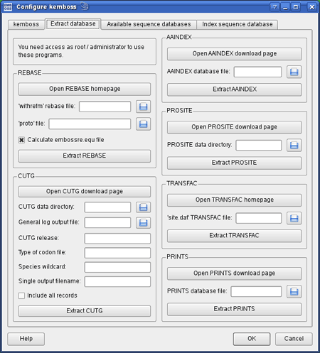 Extract database